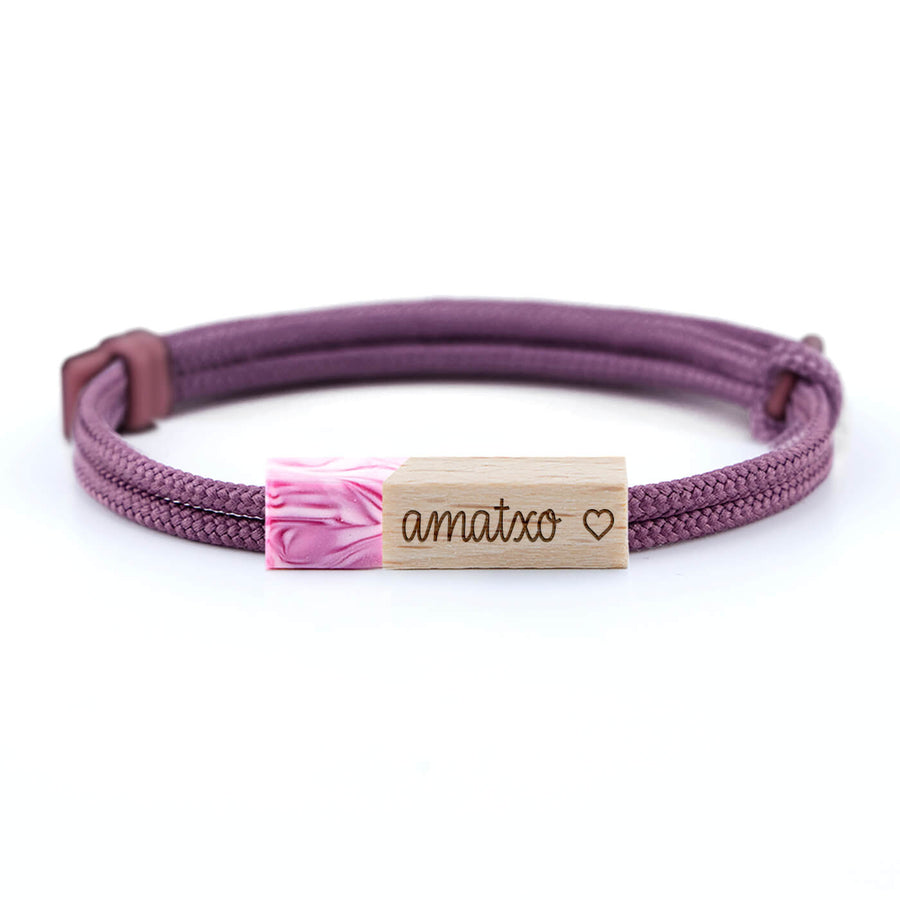 pulseras personalizadas para padres classic amatxo lilac