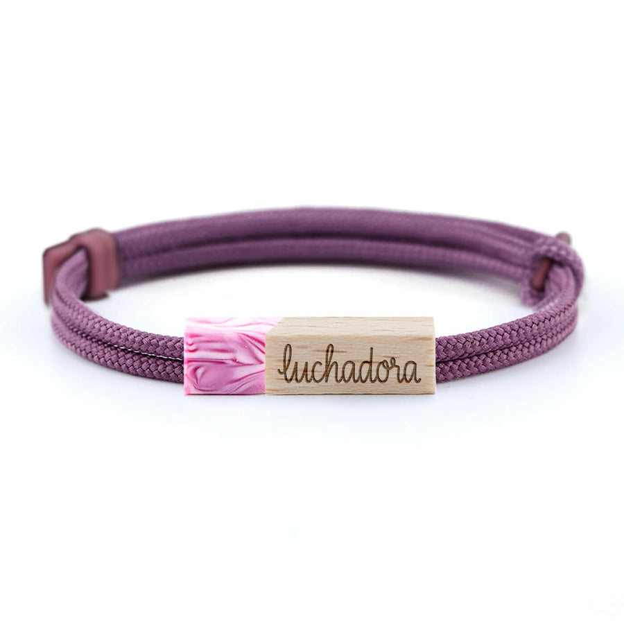 pulseras grabadas luchadora lilac