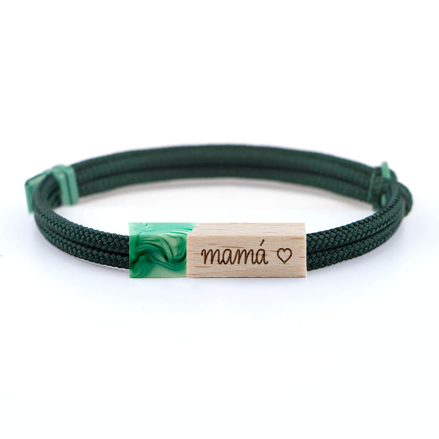 pulseras personalizadas para madres corazón forest