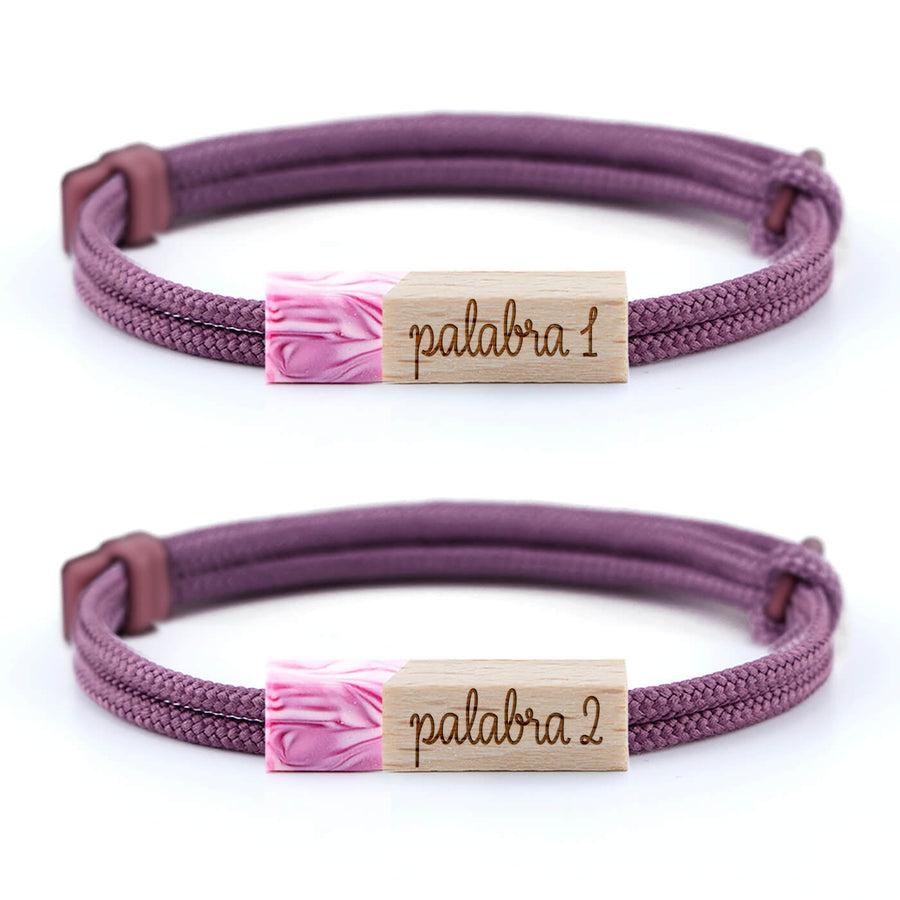 pulsera personalizada pack classic lilac