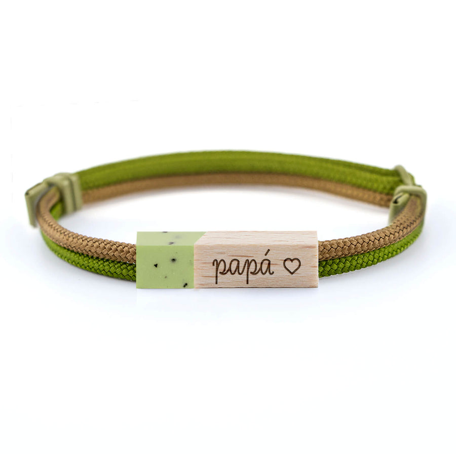 pulseras personalizadas para padres corazon avocado