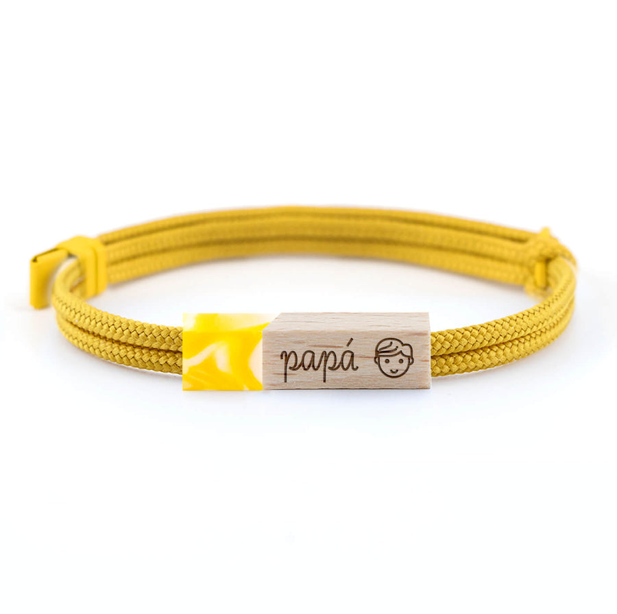 pulseras personalizadas para padres niño canary